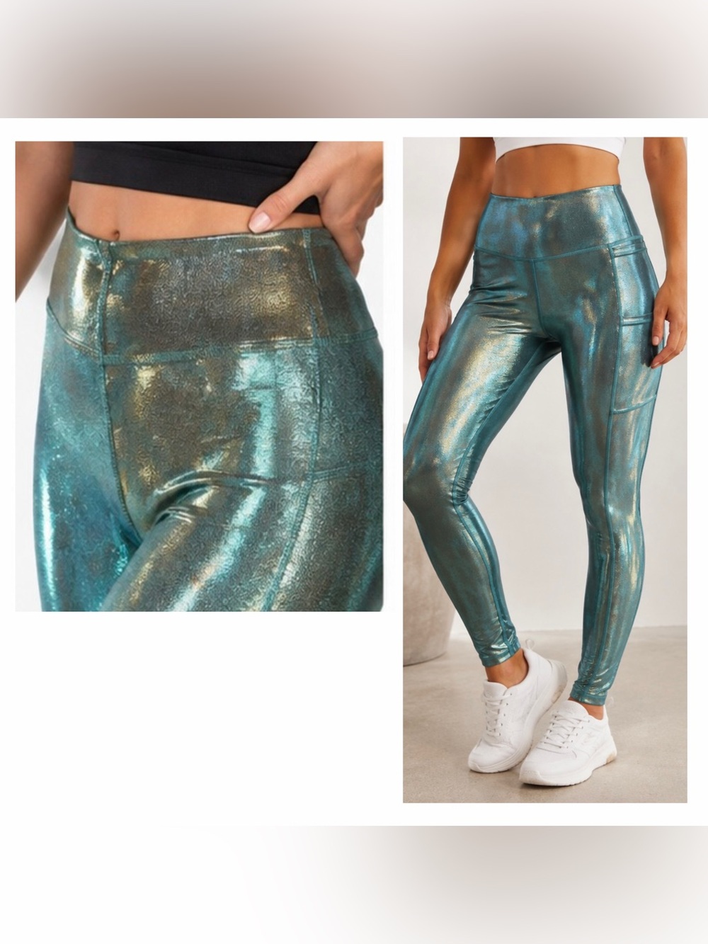 CVG RARE- Metallic Teal Leggings